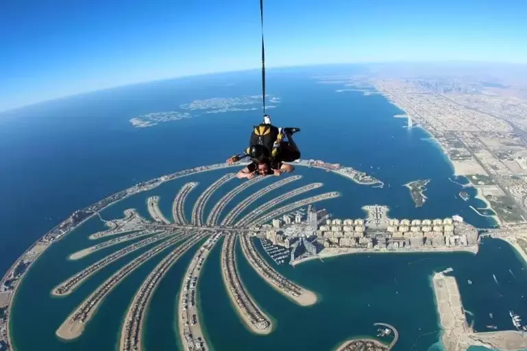 Dubai Palm Sky Diving Experience